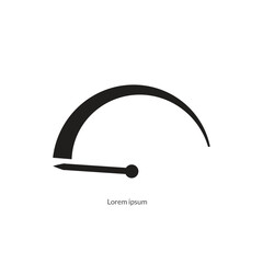 Speed, speedometer icon. Vector illustration, flat design.