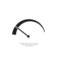 Speed, speedometer icon. Vector illustration, flat design.