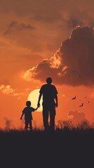 Fototapeta premium father's day background concept with copy space area for text