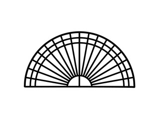 シンプルな分度器のイラスト素材