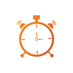 timer icon in flat style with background.