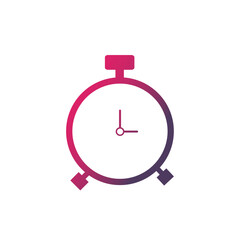 Stopwatch icon in flat style with background.