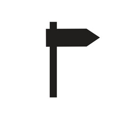 signpost icon. outline vector sign, linear style pictogram isolated on white.