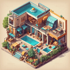 illustration design building