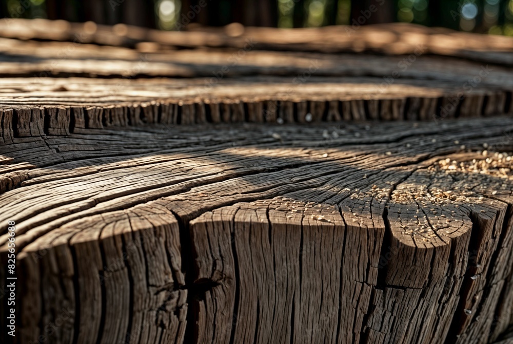 Poster a close-up of rustic wood with dark and light textures - generative ai