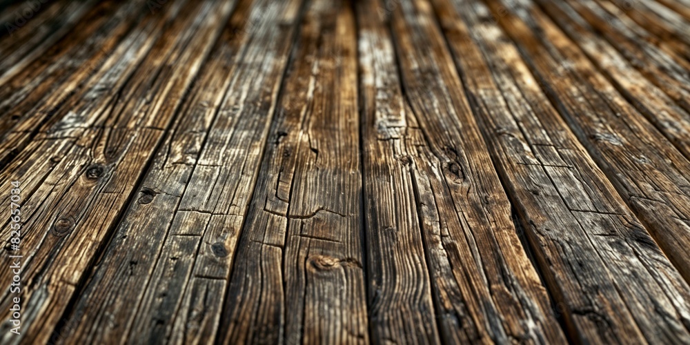 Poster a close-up of rustic wood with dark and light textures - generative ai