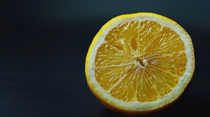 Half of a lemon cut in half