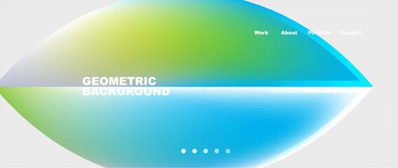 Abstract geometric shapes web design page. Vector Illustration For Wallpaper, Banner, Background, Card, Book Illustration, landing page