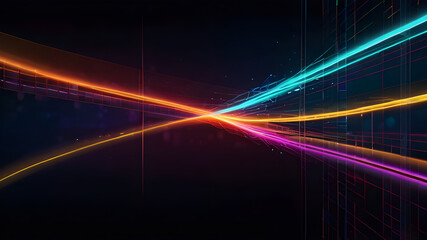 Obraz premium Crafting Straight Motion Lines on Glowing Backgrounds for Stunning Designs ai generative 