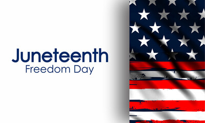 Juneteenth. Freedom Day. June 19. Holiday concept. Template for background, banner, card, poster. Vector illustration