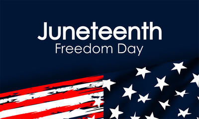 Juneteenth. Freedom Day. June 19. Holiday concept. Template for background, banner, card, poster. Vector illustration