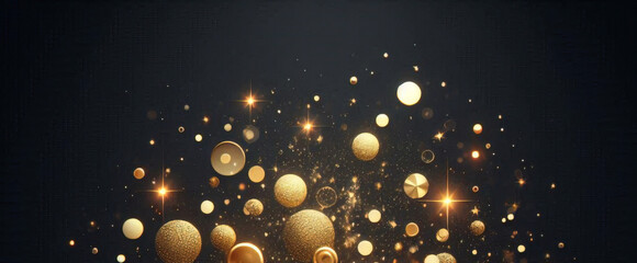 Poussière d'étoile scintillante d'or scintillant tombant fond bokeh abstrait brillant