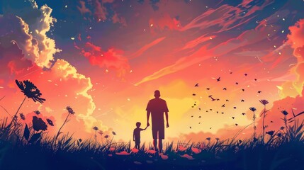 father's day background concept with copy space area for text