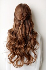 Obraz premium Dark hair isolated on white background