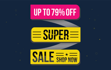 supper sale up to 79% off . Special offer symbol