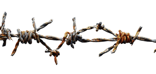 "Barbed Wire Vector Stock: Sharp Security Element Isolated on Transparent Background"