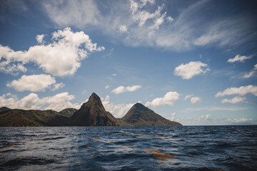 Tropical landscape with clouds