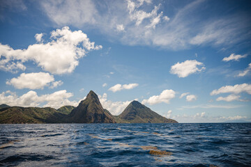 mountain and clouds