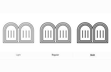 Tablets icon. Light, Regular And Bold style design isolated on white background