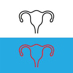 Ovary female icon vector logo design template