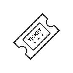 Flat Ticket icon symbol vector Illustration.