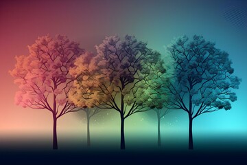 tree in the sunset made by midjourney