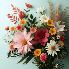 Obraz premium Beautiful floral composition - generated by ai