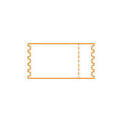Ticket icon flat vector illustration.