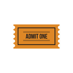 Flat Ticket icon symbol vector Illustration.