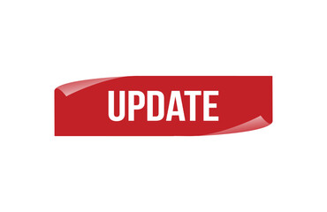 Update red ribbon label banner. Open available now sign or Update tag.