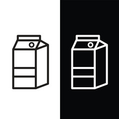 Milk bottle icon vector logo design template