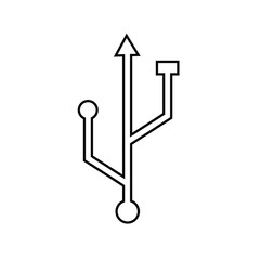 Flat USB icon symbol vector Illustration.