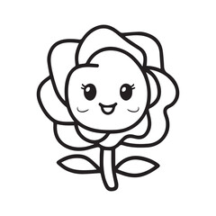 Happy Rose Flower vector art