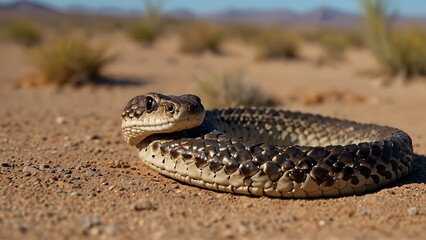 Obraz premium close up of a snake with blur background