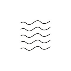 Wave Icon in trendy flat style isolated on grey background.