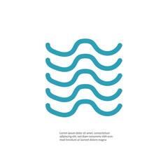 Wave Icon in trendy flat style isolated on grey background.