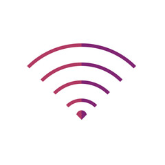 Flat WiFi icon symbol vector Illustration.