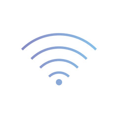 WiFi icon flat vector illustration.