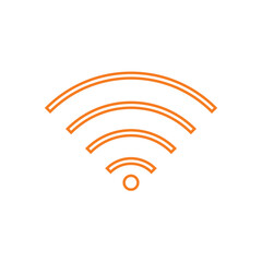 Flat WiFi icon symbol vector Illustration.