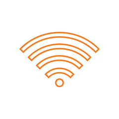 Flat WiFi icon symbol vector Illustration.