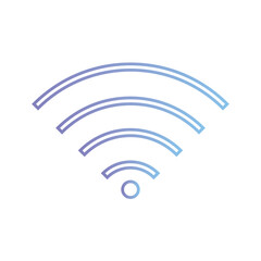 WiFi icon flat vector illustration.