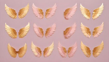 Set of golden wings 5
