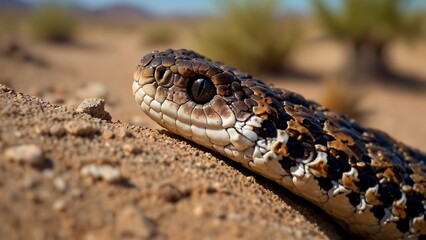 Obraz premium close up of a snake with blur background