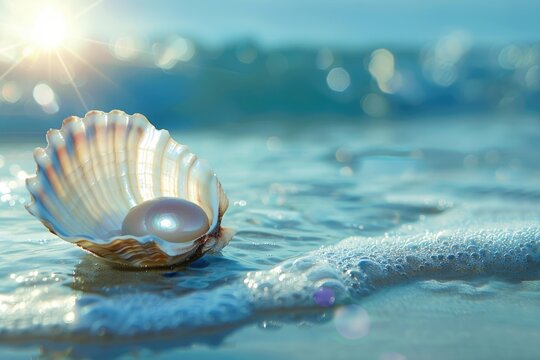 pearl shell on beach