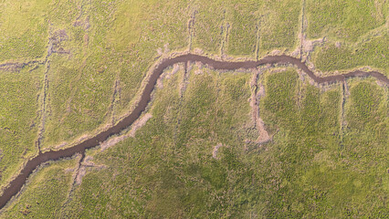 Aerial Drone of Laurence Harbor Old Bridge New Jersey 