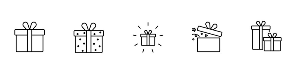 プレゼントのアイコンセット