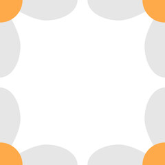 beautiful flower petal frame decoration