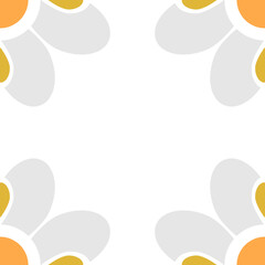 beautiful flower petal frame decoration