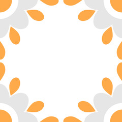 beautiful flower petal frame decoration