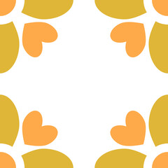 beautiful flower petal frame decoration